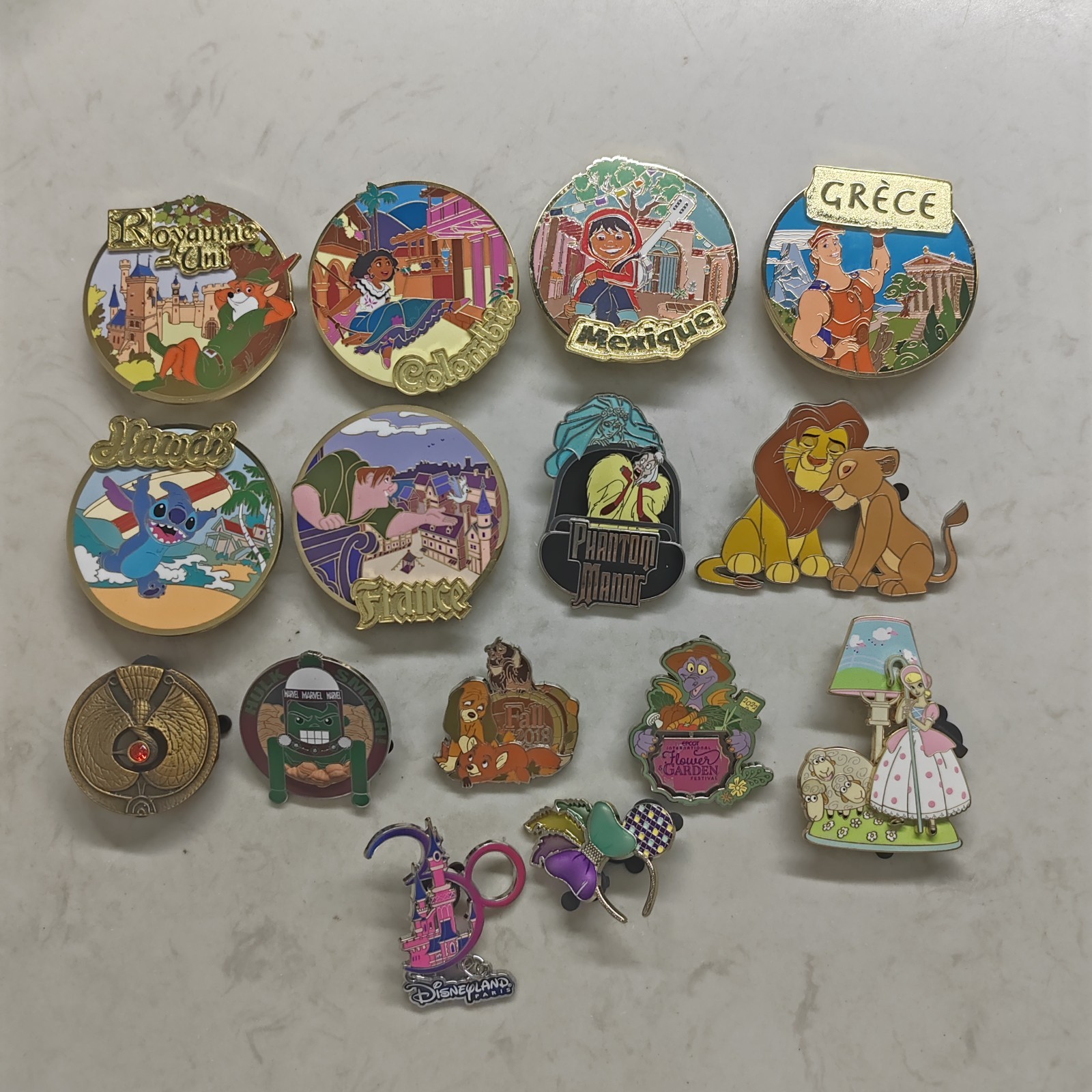 Disney exchange badges come in groups of 15 pins