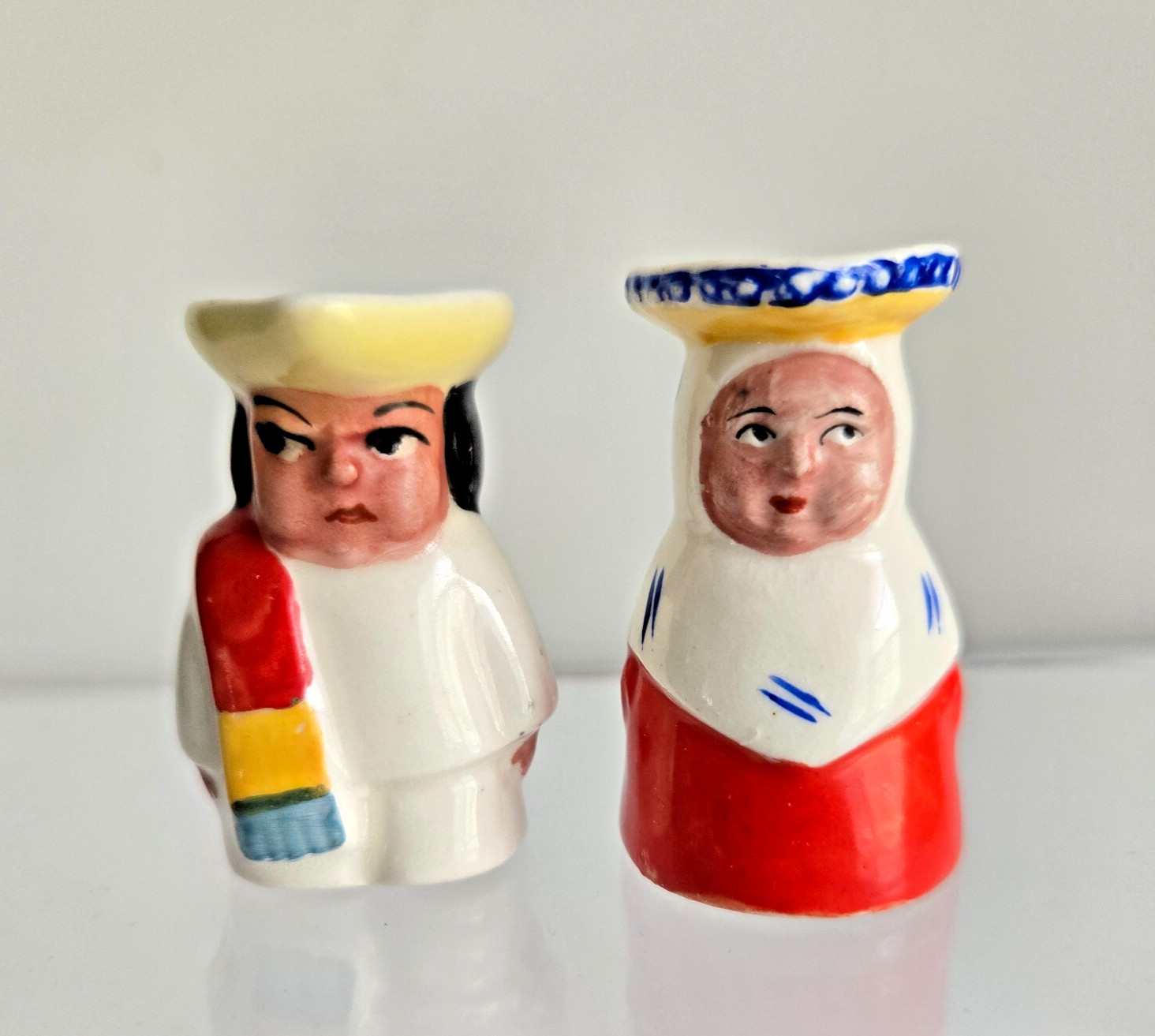 Vintage Handpainted Signed - Made in Germany - Mexican Hispanic Cream Pitchers Vintage Handpainted Signed - Made in Germany - Mexican Hispanic Cream Pitchers