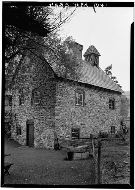 Historic Stone Mill House Pennsylvania 1940s HABS Architecture Building