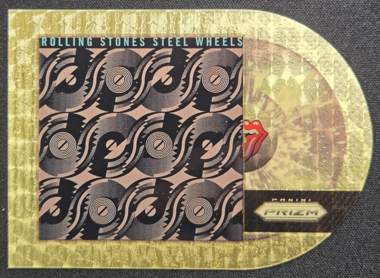 2025 Panini Prizm Rolling Stones Steel Wheels #21 Gold Vinyl Die Cut 5/5