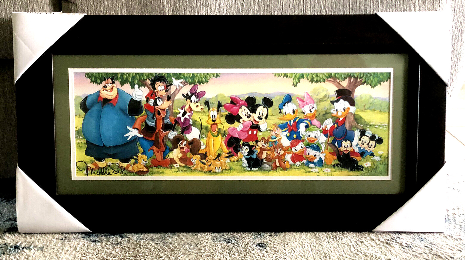 DISNEY FINE ART FAMILY DYNASTY MICKEY MOUSE FRAME LITHOGRAPH MICHELLE ST LAURENT