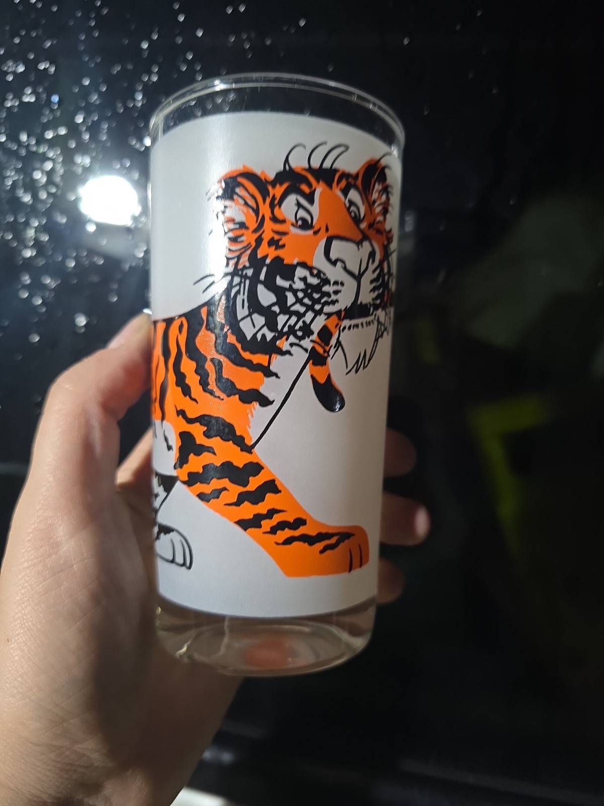 VINTAGE 1960\'S ESSO GAS STATION TIGER IN YOUR TANK FROSTED 12 oz DRINKING GLASS