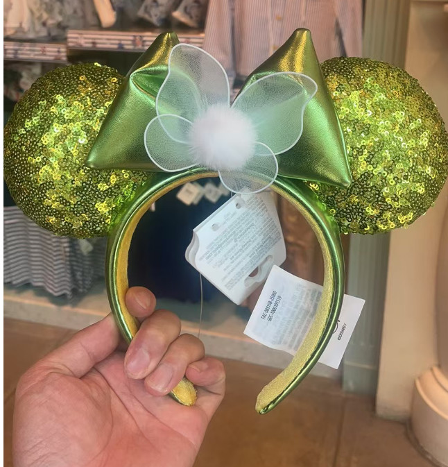 Authentic 2025 New Hongkong Disney Tinker Bell Minne Ear Headband Disneyland