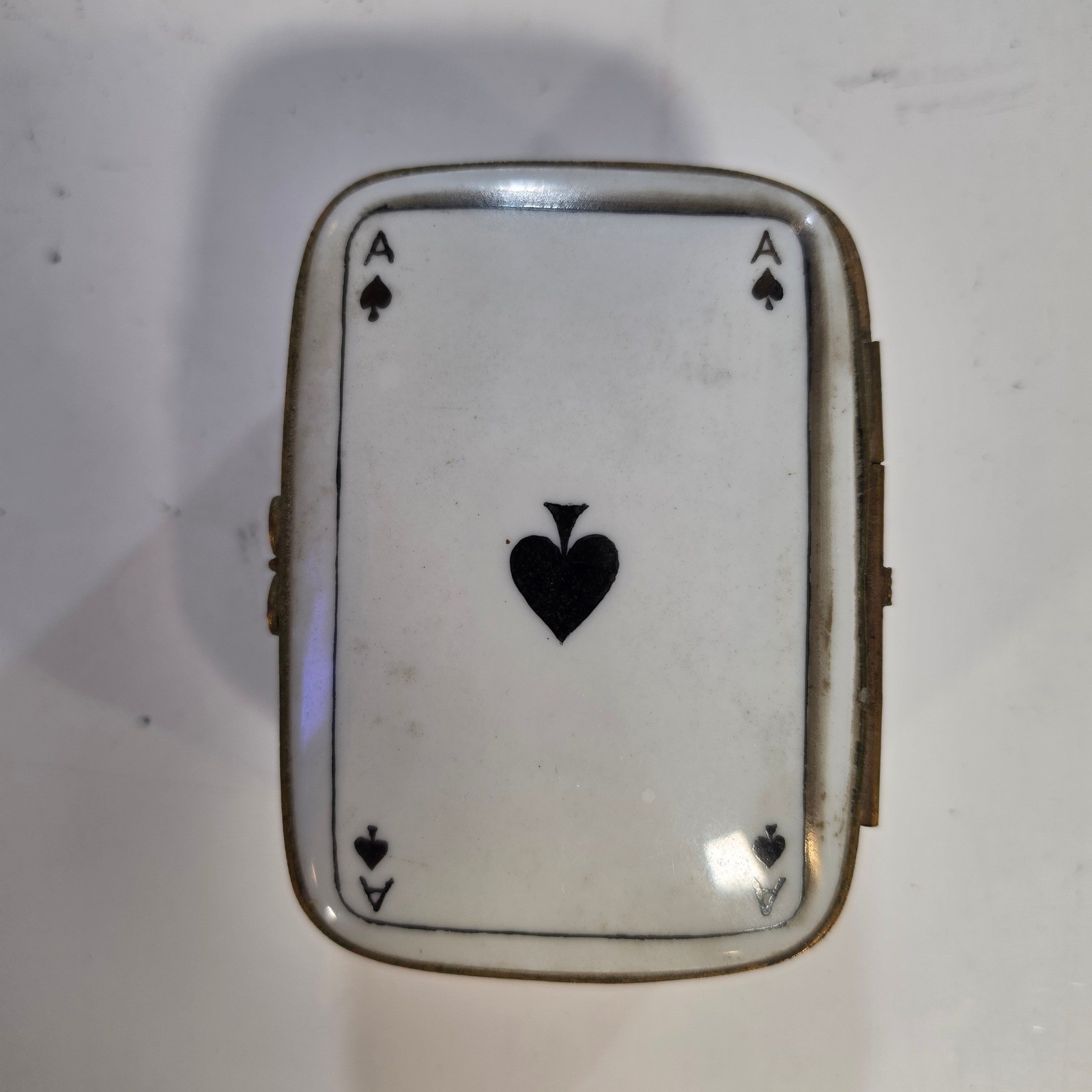 Vtg 1964 Tiffany Co Private Stock Le Tallec French Porcelain Ace of Spades Box Vtg 1964 Tiffany Co Private Stock Le Tallec French Porcelain Ace of Spades Box
