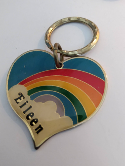 Rainbow Heart Namesake Eileen Keyring