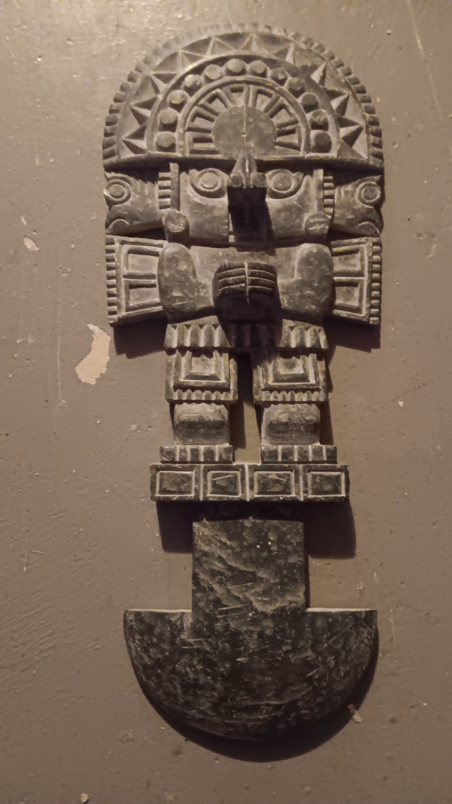 Peruvian Hand Crafted Stone Sun God Tumi Blade Machu Picchu Peru Souvenir 1980s