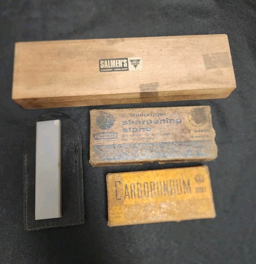 Whetstone Lot 4 Sharpening Stones Oil Razor Hones Craftsman Salmens Arkansas Whetstone Lot 4 Sharpening Stones Oil Razor Hones Craftsman Salmens Arkansas