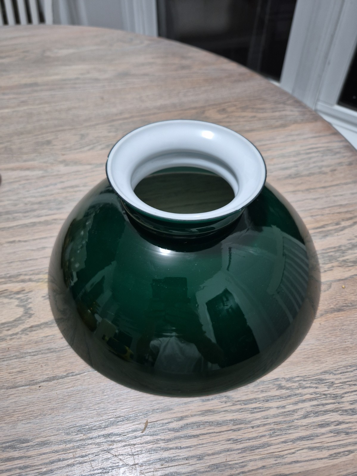 Vintage Glass Hunter Green Lamp Shade