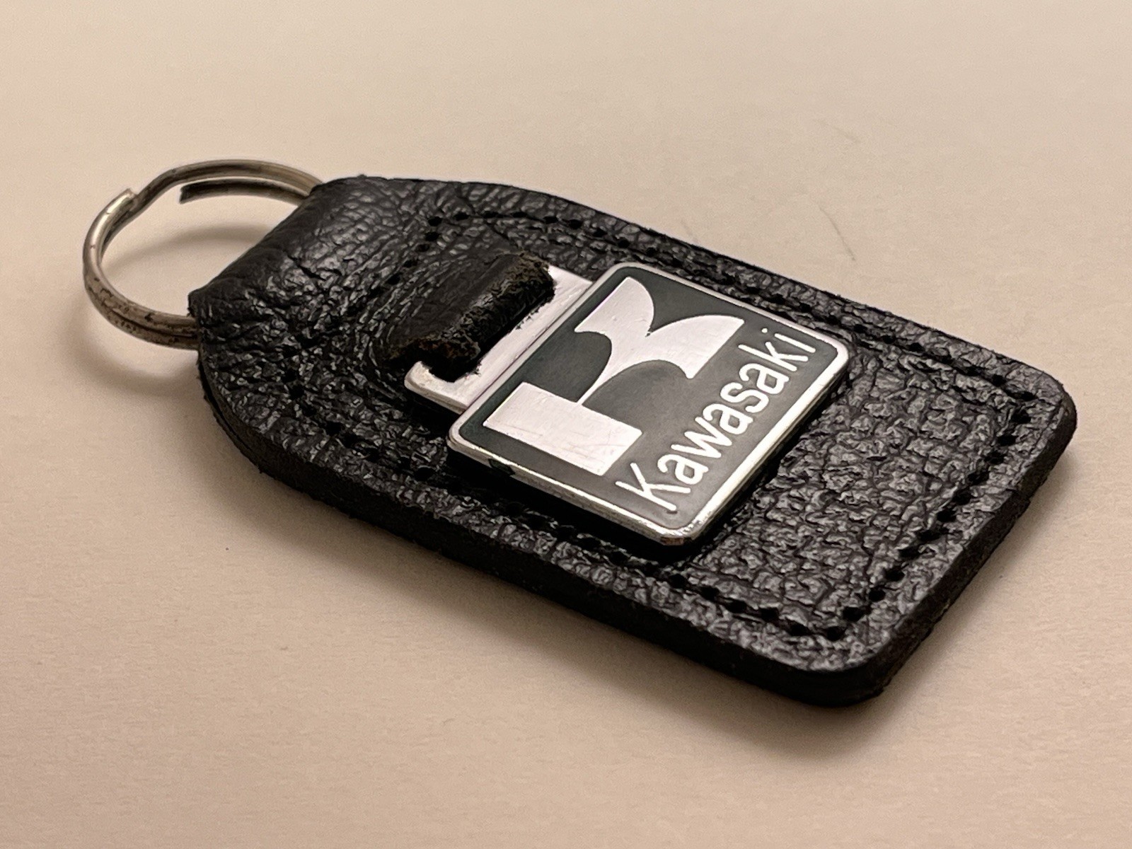 Original Vintage 1970s Kawasaki Keyring Made in England