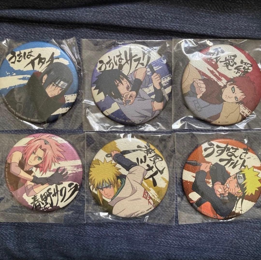 NARUTO Shippuden Washi Style Can Badge Set 6 Namco Japan Naruto Itachi Minato
