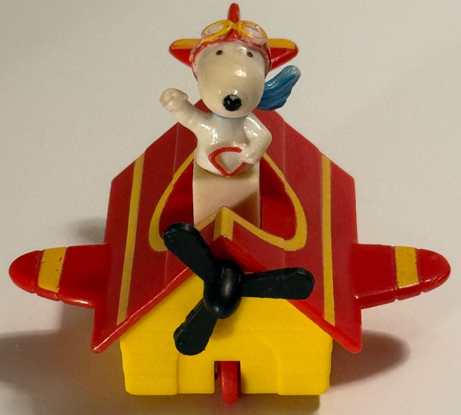 Vintage 1958 1966 Snoopy Pilot Flying Ace Doghouse Plane Peanuts Rare Toy Car