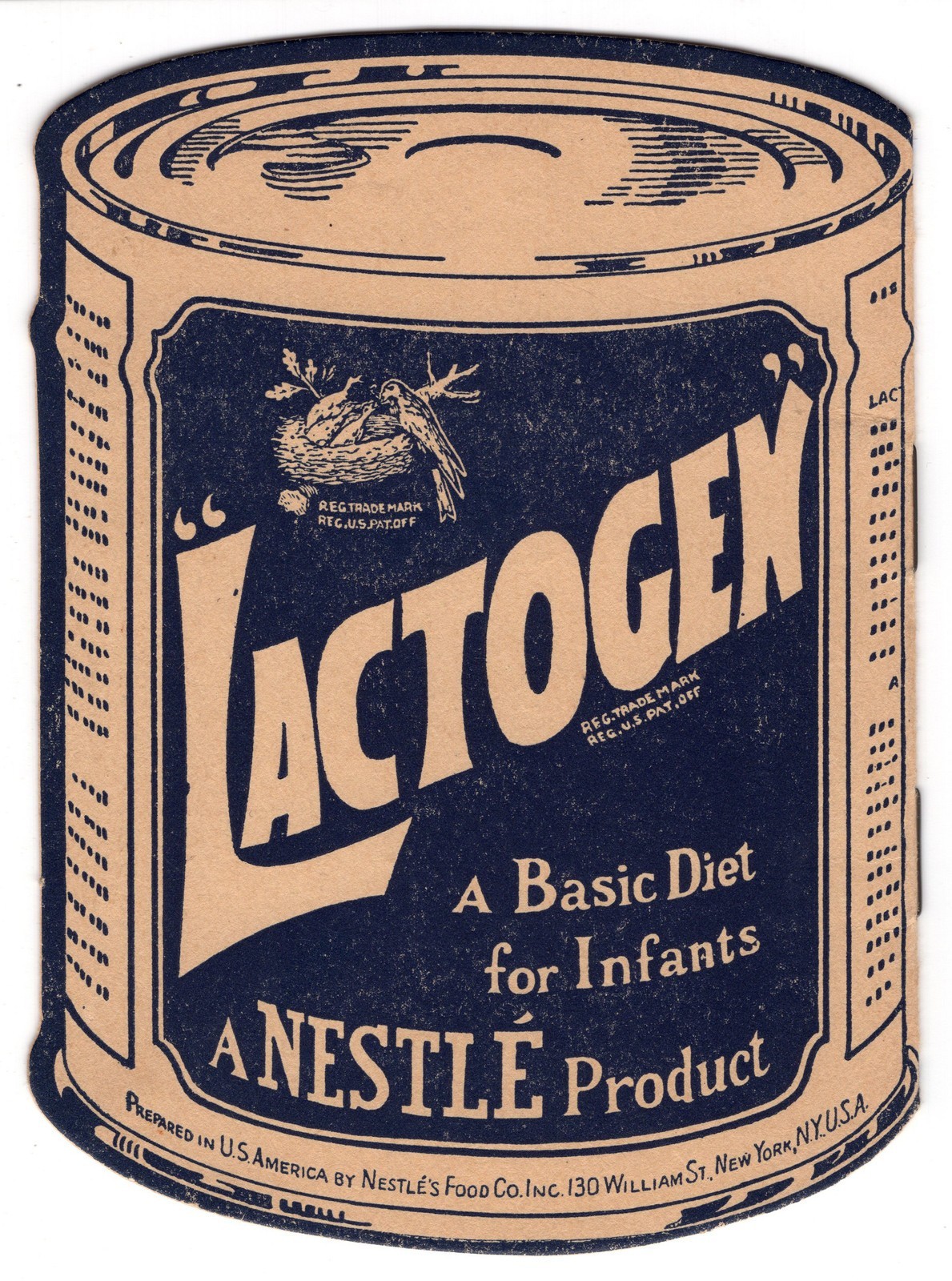 1926 1927 Nestle Lactogen Die Cut Can Booklet Calendar Infant Feeding Physician