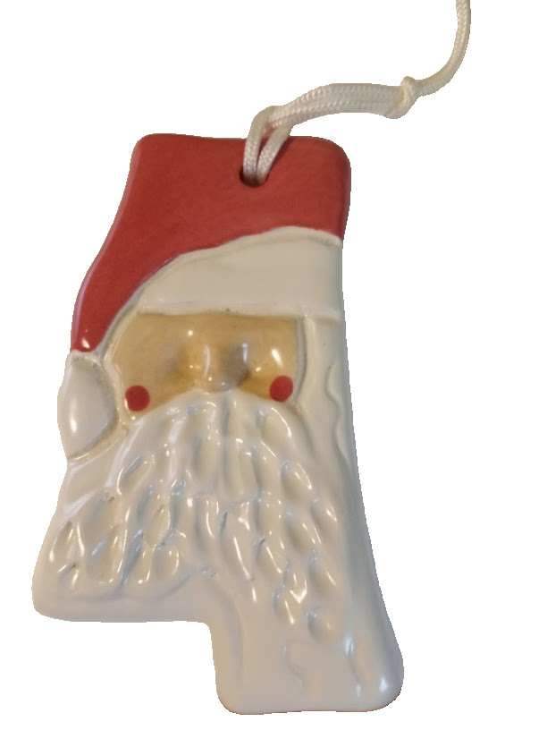 Bean\'s Ferry Pottery Santa Claus Christmas Ornament Tree Holiday (61)