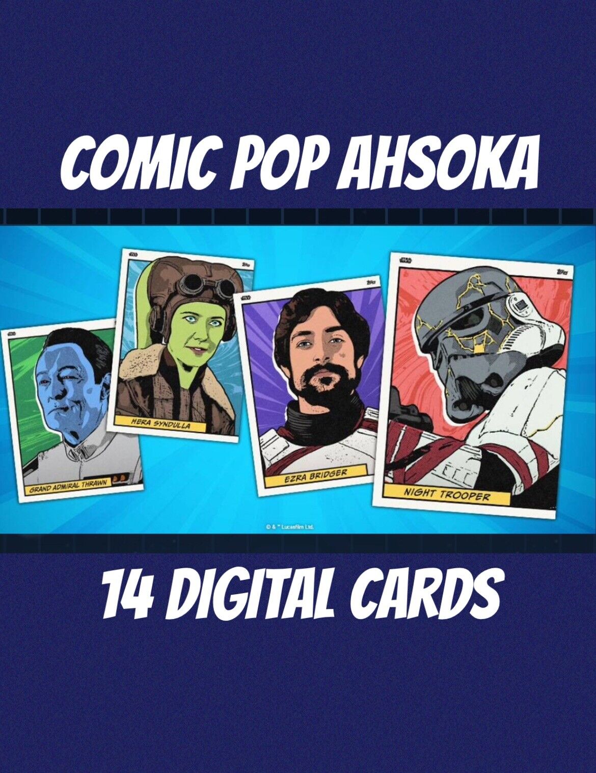 topps star wars card Trader COMIC POP AHSOKA 14 card