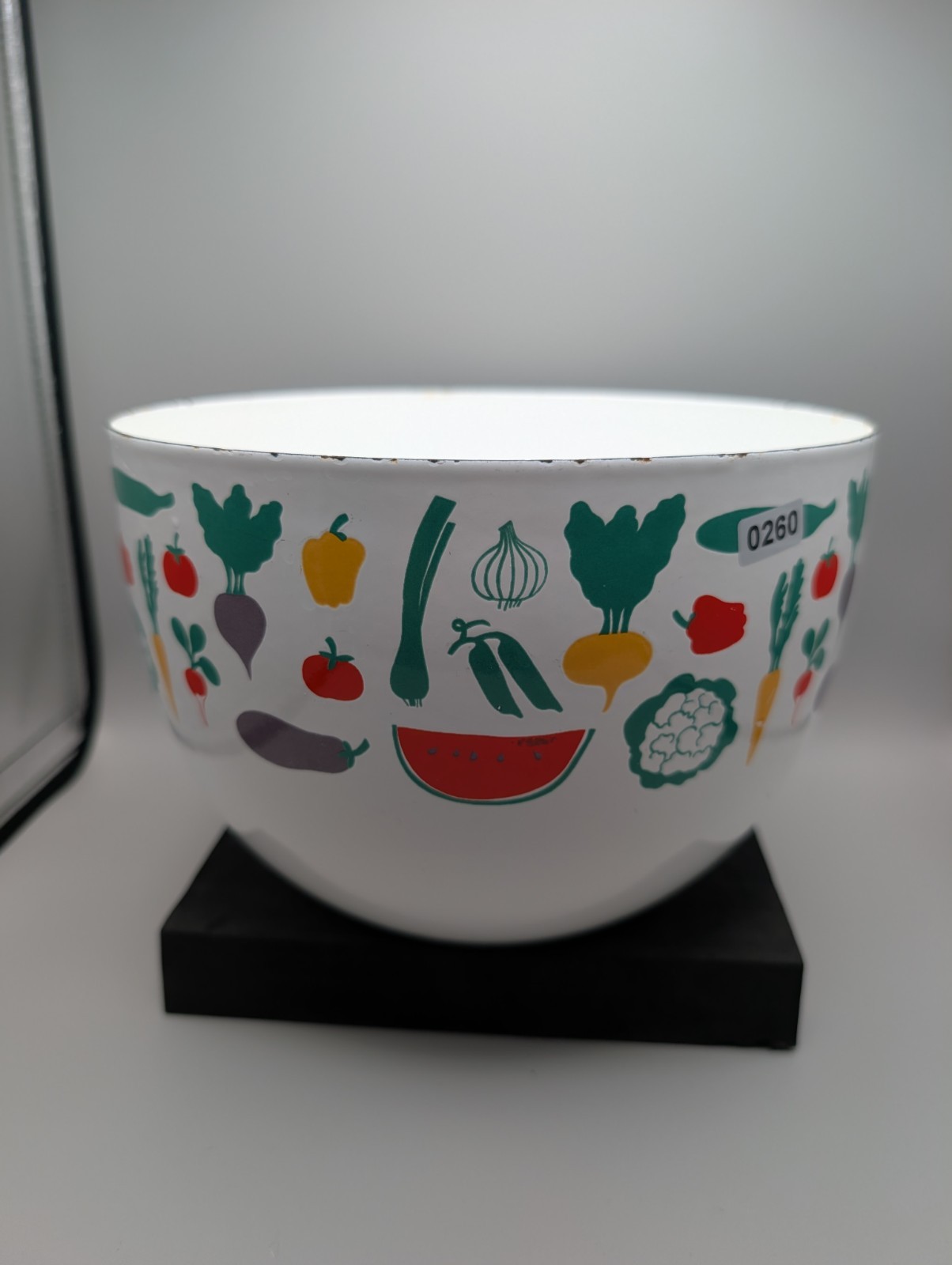 Vintage Kaj Franck Finel Arabia Enamelware Vegetable Fruit Bowl Finland Enamel