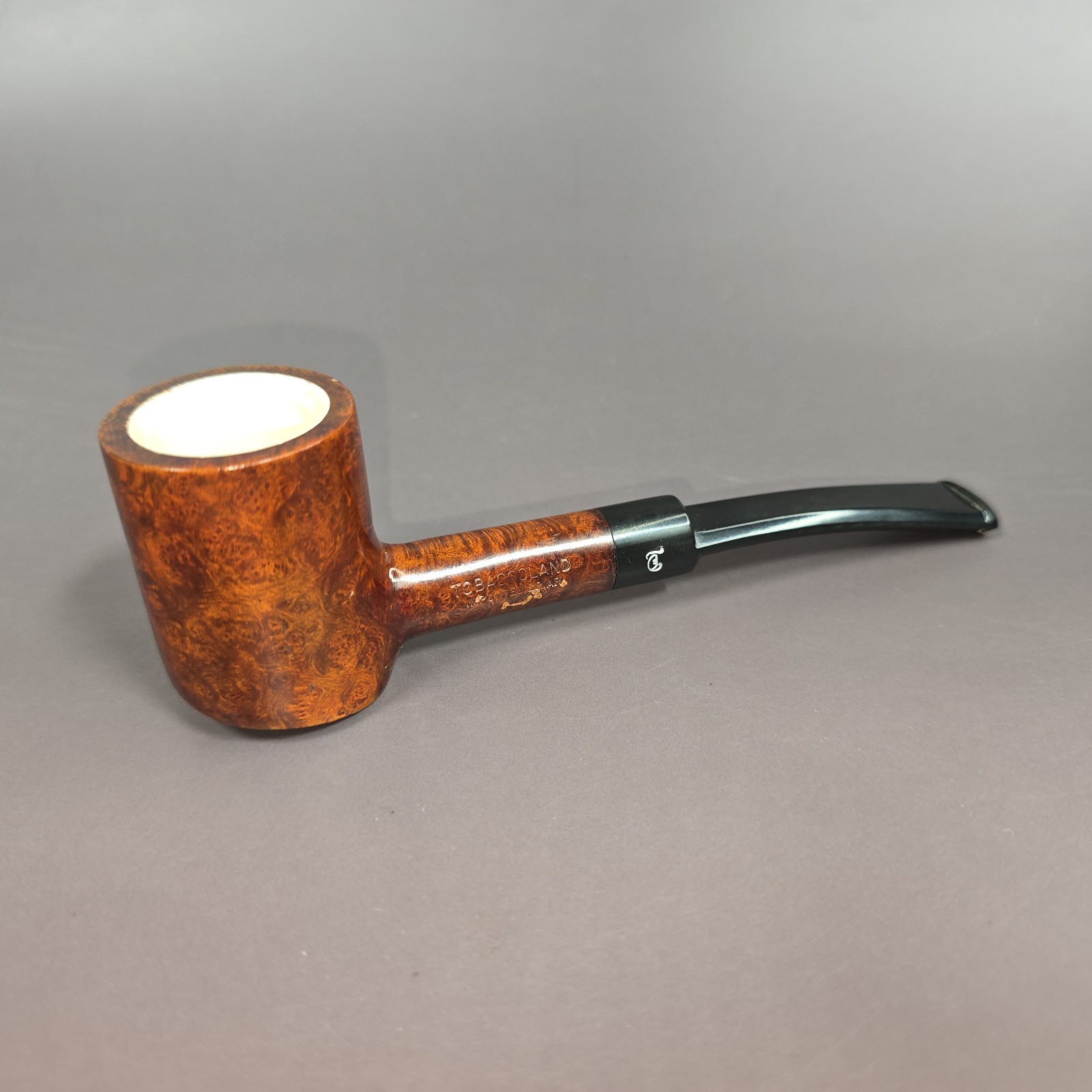 Tobacco Land Meerschaum Lined Smooth Estate Briar Pipe Unsmoked