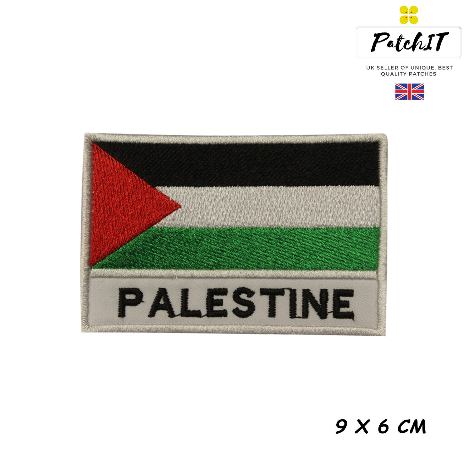 Palestine Flag Embroidered Patch to Iron/ Sew on, Embroidered Cloth Patch/Badges