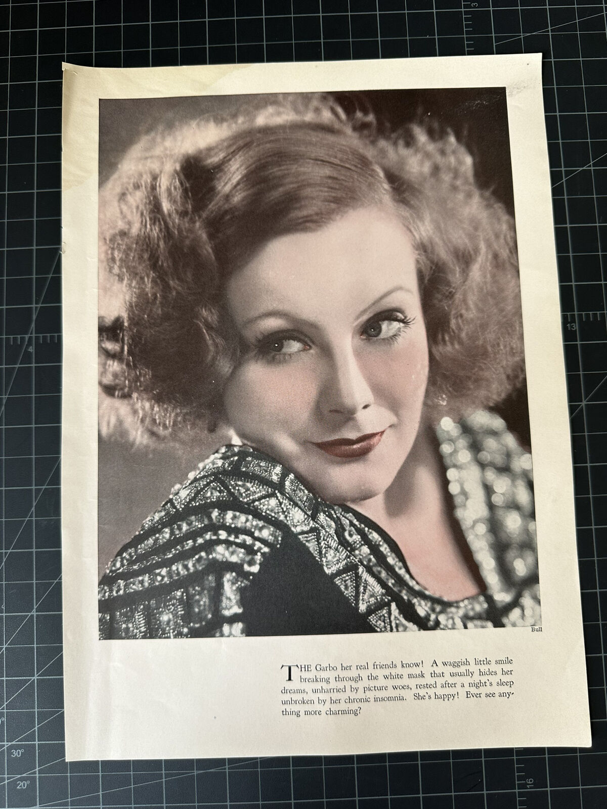 Rare Vintage 1930s Greta Garbo Portrait