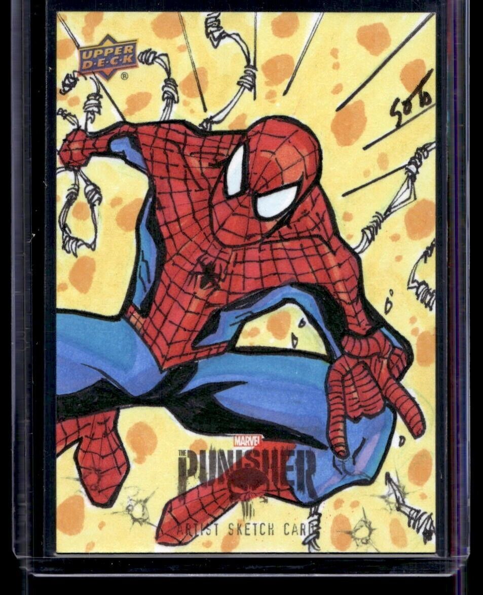 2018 UD Marvel Punisher Spider-Man Sketch 1/1 Omar Soto