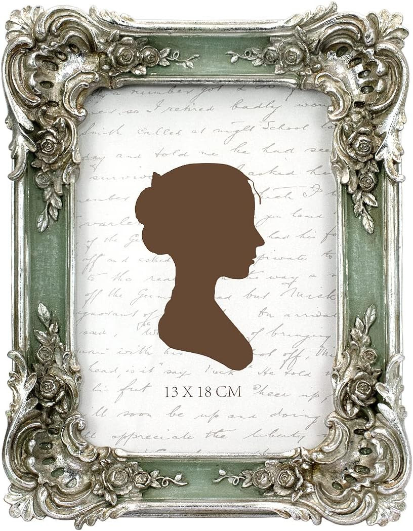 5X7 Inch Vintage Picture Frame, Elegant Antique Photo Frames with Glass Front