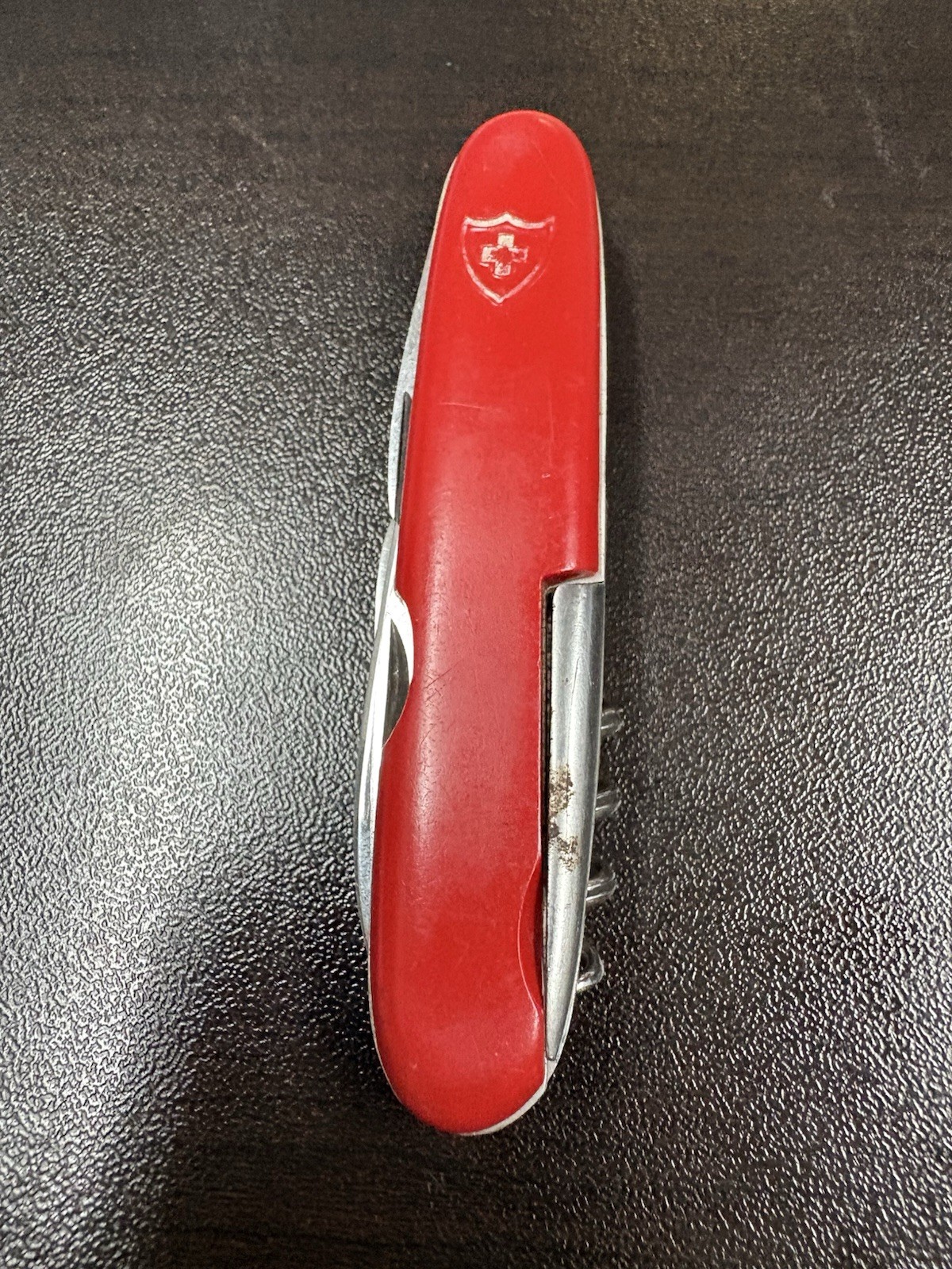 Vintage German Swiss Army Style Knife 6-Tool Red Cross Shield Rostfree Solingen