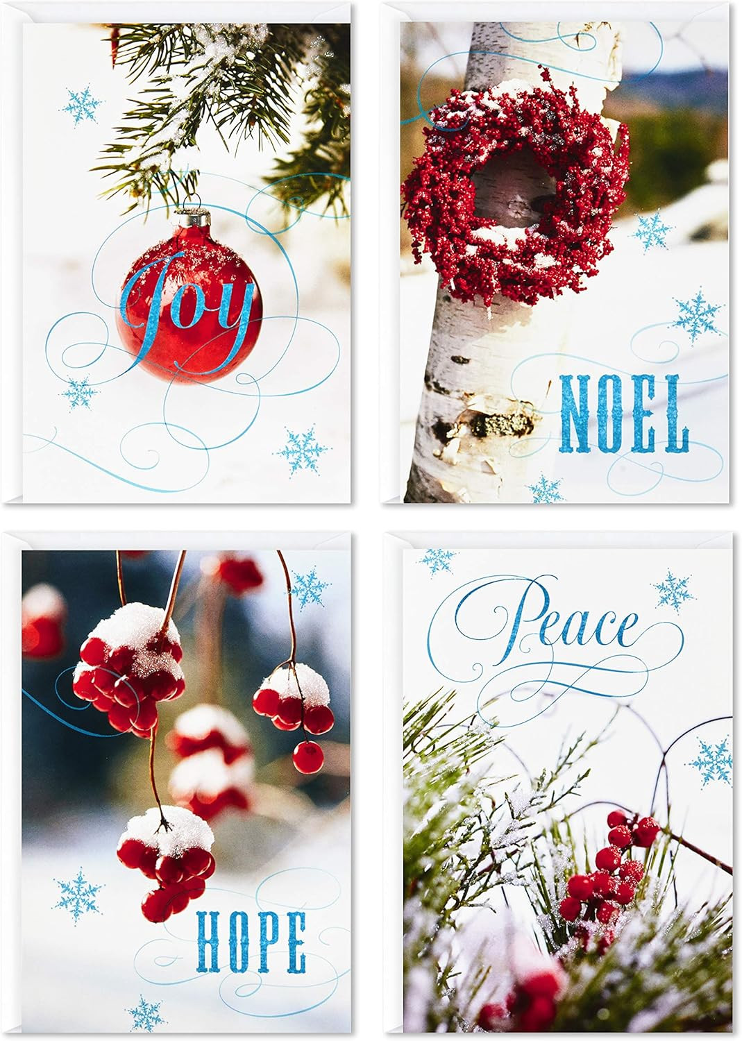 Hallmark Image Arts Boxed Christmas Cards Assortment, Seasonal Photos (4 Designs