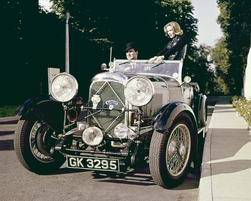 The Avengers Patrick Macnee Honor Blackman 1930's Lagonda car 24x36 Poster The Avengers Patrick Macnee Honor Blackman 1930's Lagonda car 24x36 Poster