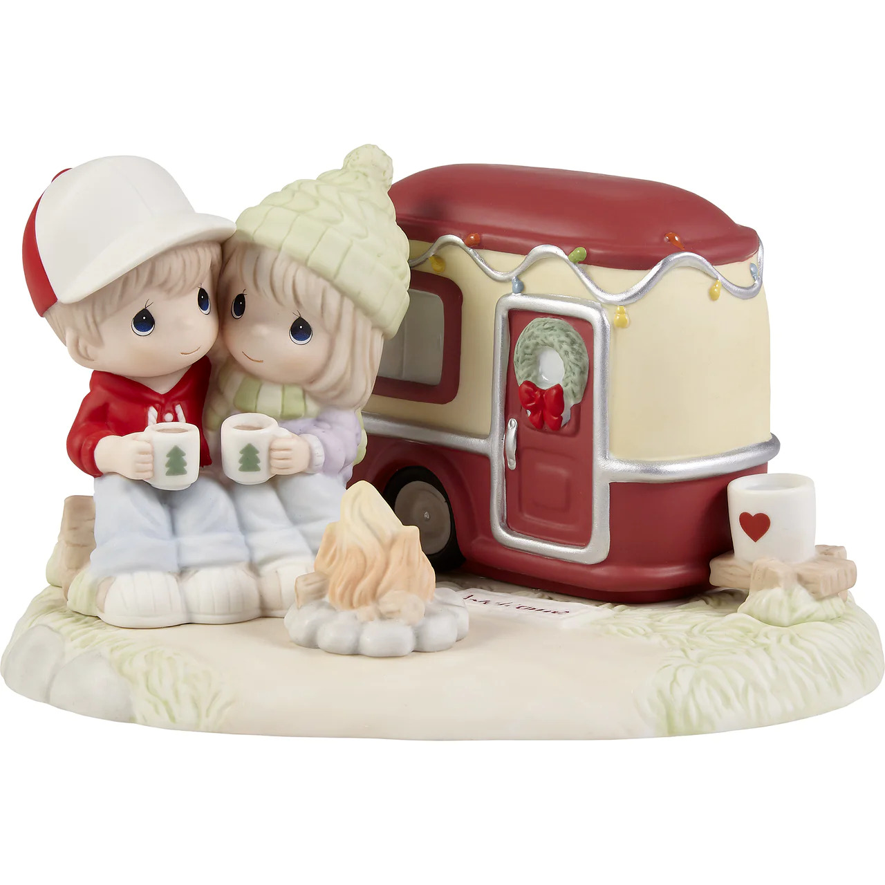 PRECIOUS MOMENTS WISHING YOU A MERRY CAMPER CHRISTMAS FIGURINE NEW