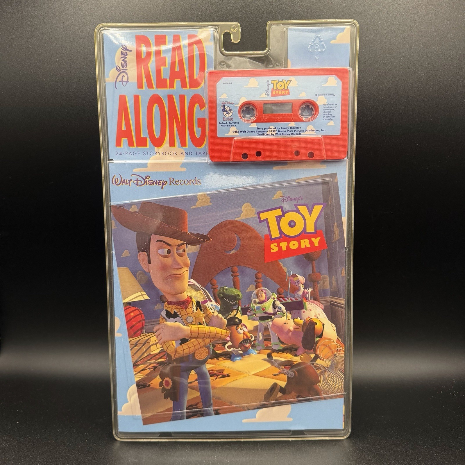 Vintage Rare 1996 NOS Disney Read Along Toy Story Cassette Tape w/ 24 Page Book