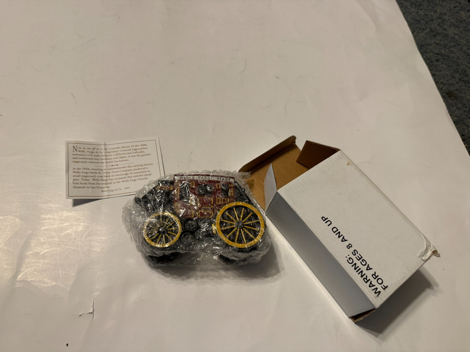 Wells Fargo Stage Coach Union Trust Metal Piggy Bank Vintage Bank, New Wells Fargo Stage Coach Union Trust Metal Piggy Bank Vintage Bank, New