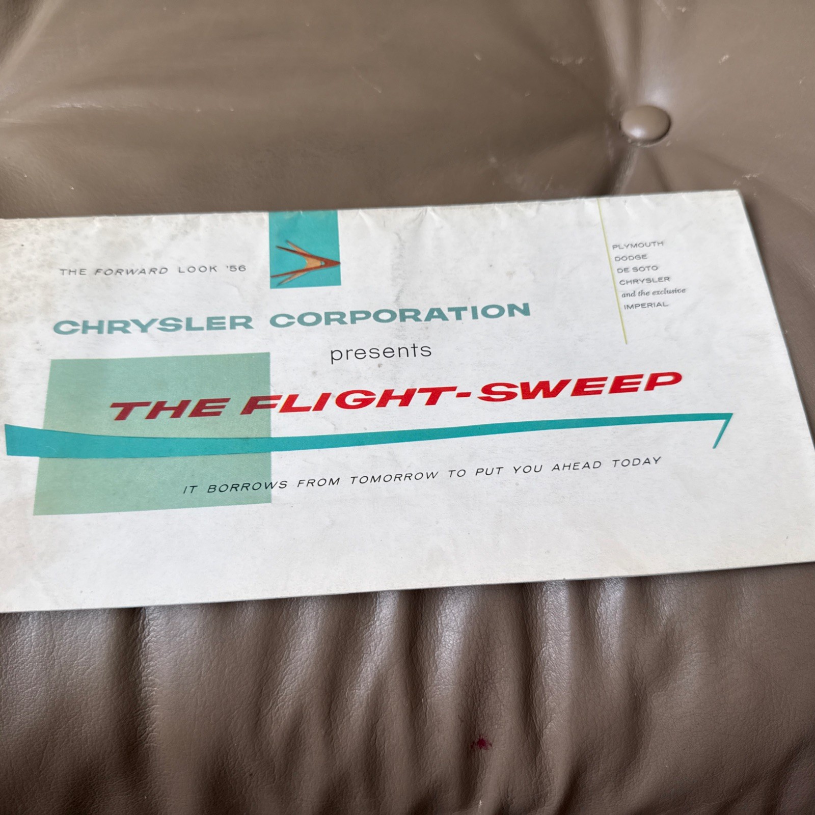 1956 Chrysler Flight Sweep Vehicle Brochure 