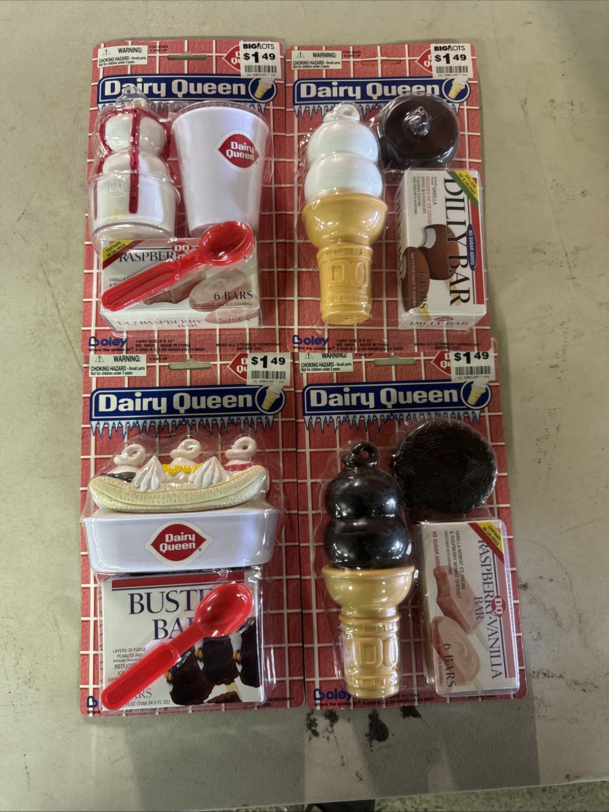Vintage Dairy Queen, Set Of Four Play Set