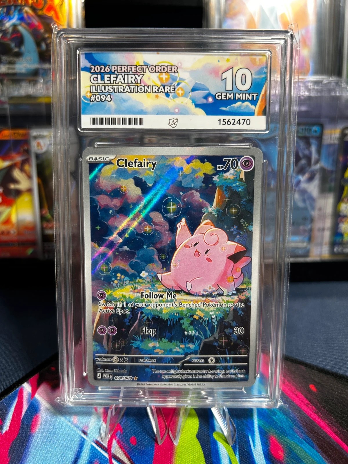 Clefairy 094/088 Perfect Order Illustration Rare Graded ACE 10 Perfect Subs 💎