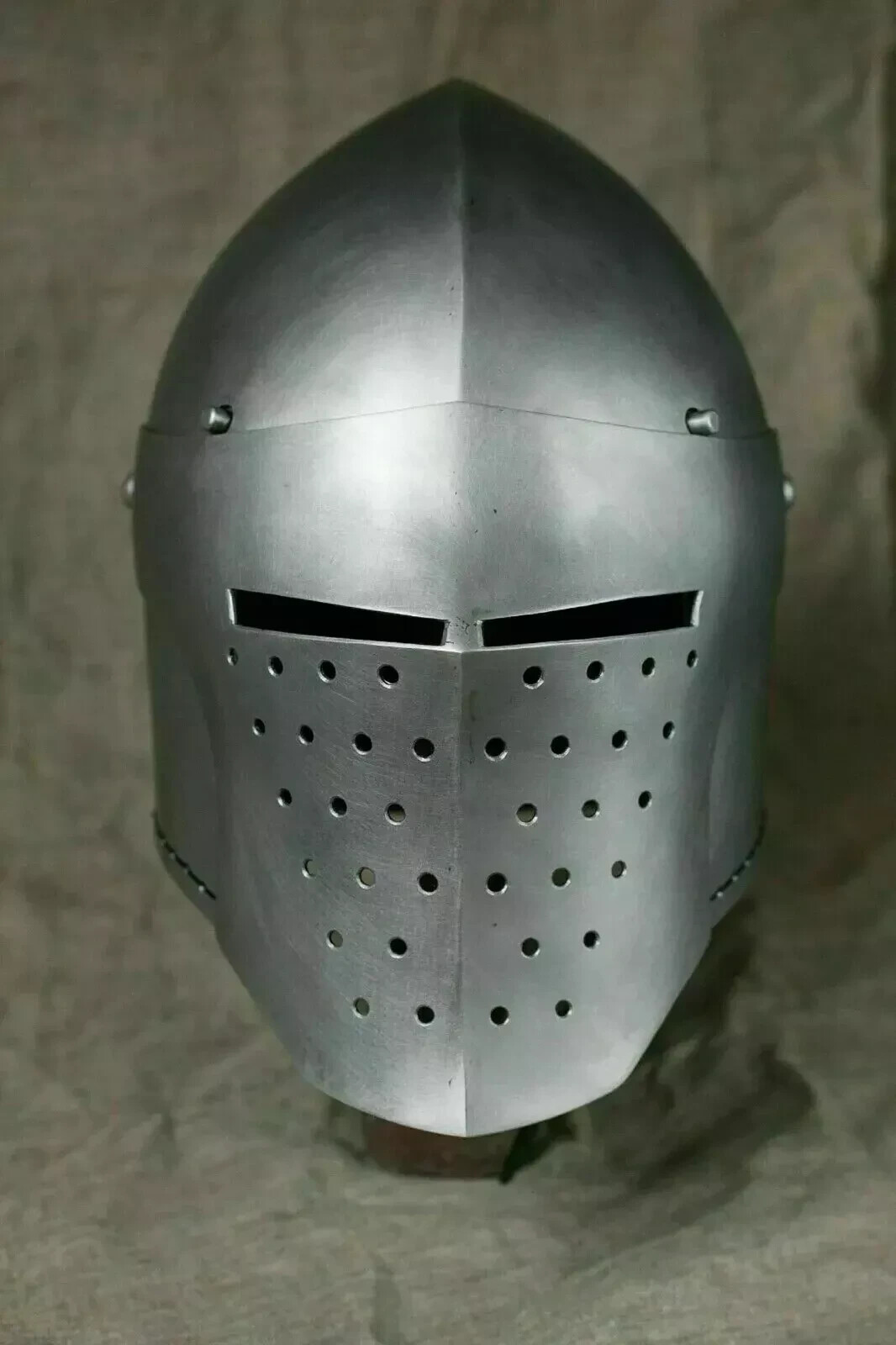 Medieval Combat Bascinet Griffon Custom SCA HNB 18 Gauge Steel Helmet Halloween
