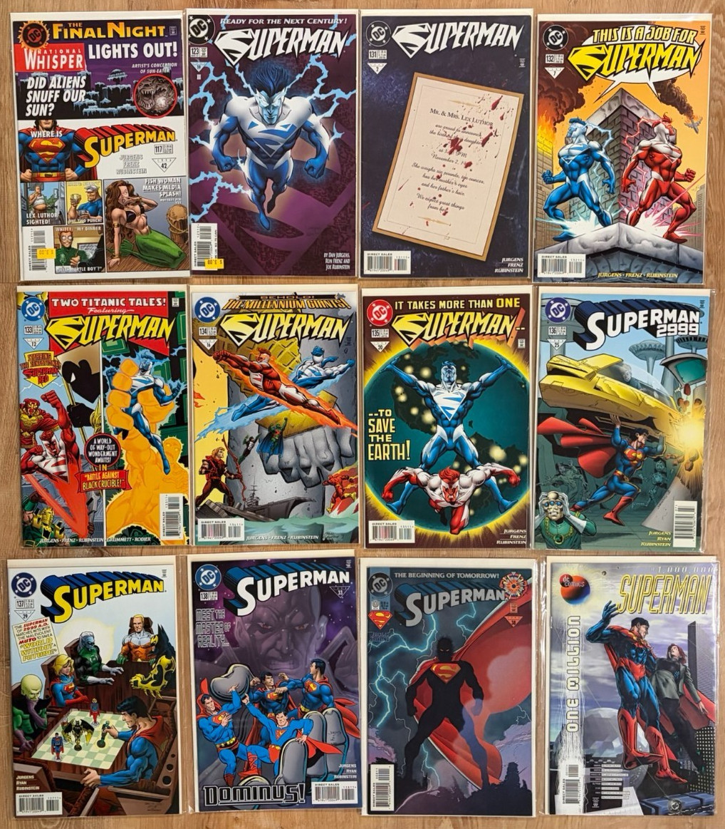 Superman (1987) #0 #117 #123 #131-138 #1,000,000 DC Comics Lot of 12