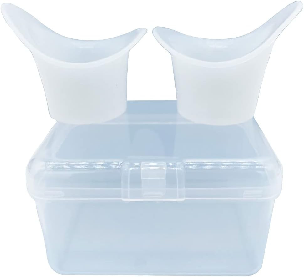 2Pcs Eye Wash Cup,Eye Cups for Eye Wash,Silicone Eye Bath Cup for Rinse with ...