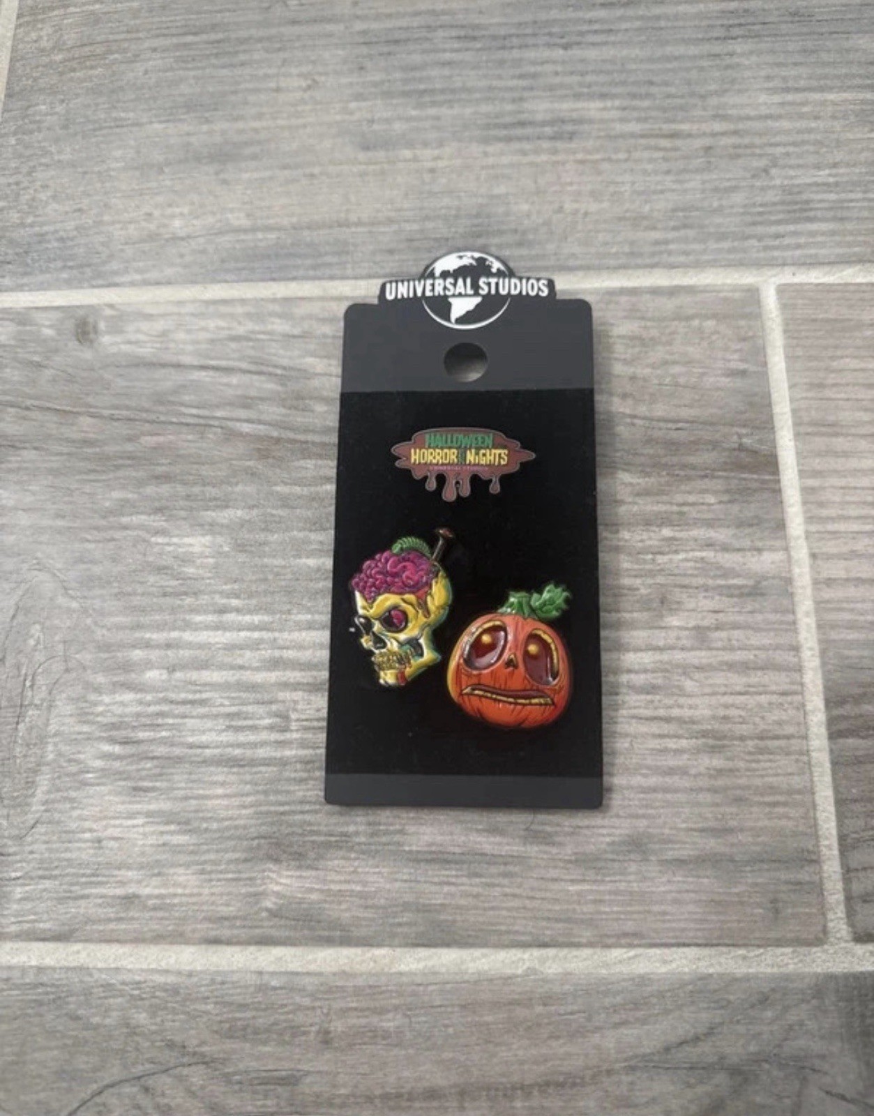 Universal HHN Halloween Horror Nights 2024 Lil Boo Pumpkin Skull Logo 3 Pin Set