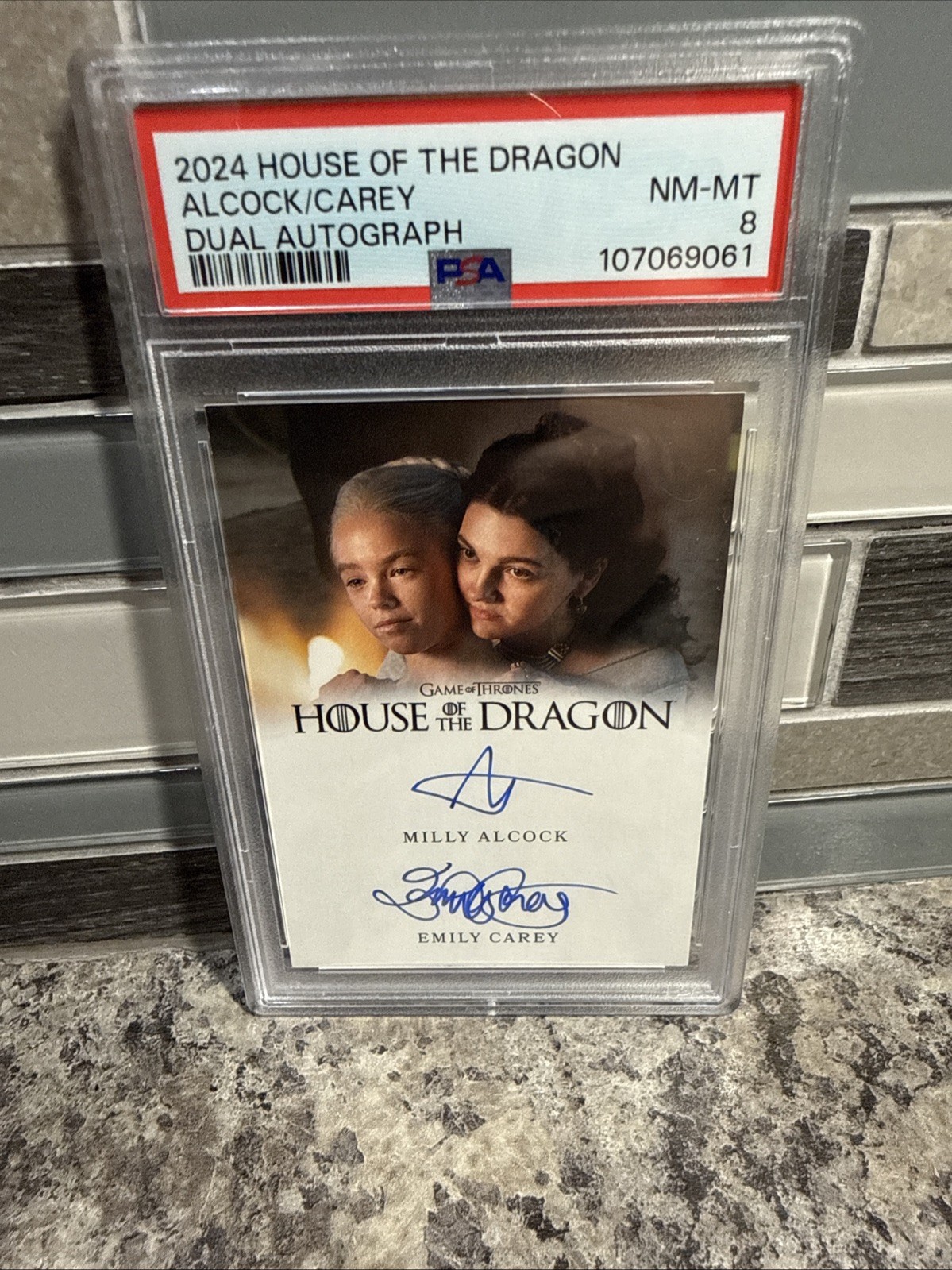 2024 House of the Dragon Season 1 Dual Auto Emily Carey & Milly Alcock PSA 8 2024 House of the Dragon Season 1 Dual Auto Emily Carey & Milly Alcock PSA 8