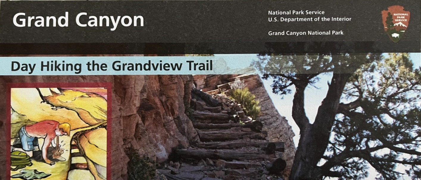 DAY HIKING GRAND VIEW TRAIL GRAND CANYON  NATIONAL PARK SERVICE UNIGRID BROCHURE