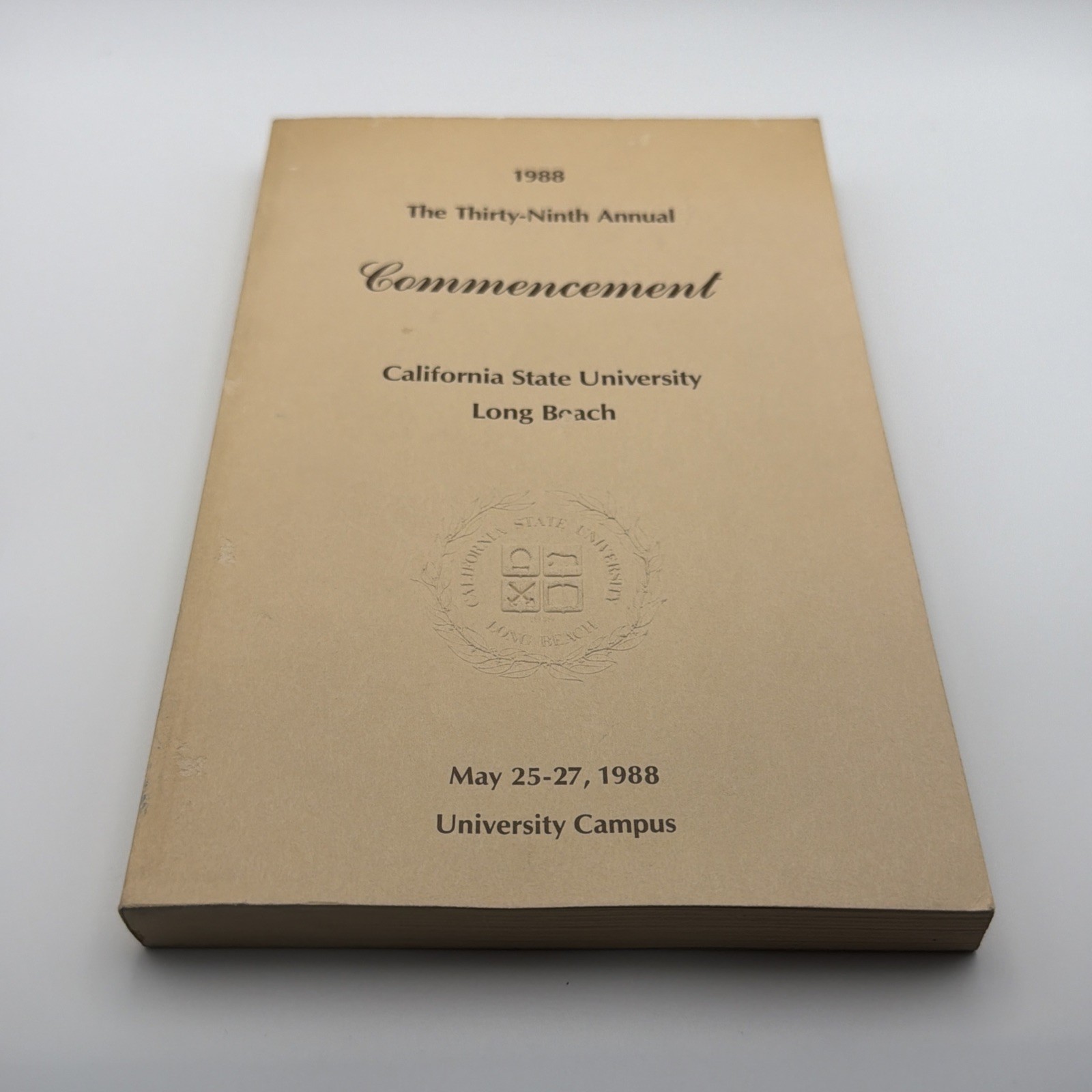 1988 LONG BEACH STATE CSULB Commencement Book - Graduation Ceremony