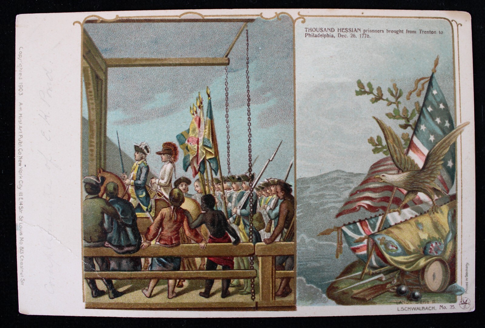 1898 Revolutionary War 1000 Hessian Prisoners Arriving 5.5\