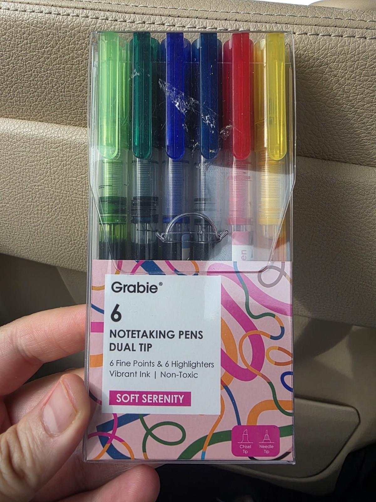 ✨ Grabie Dual Tip Notetaking Pens Set (6-Pack) - Soft Serenity Palette - NEW