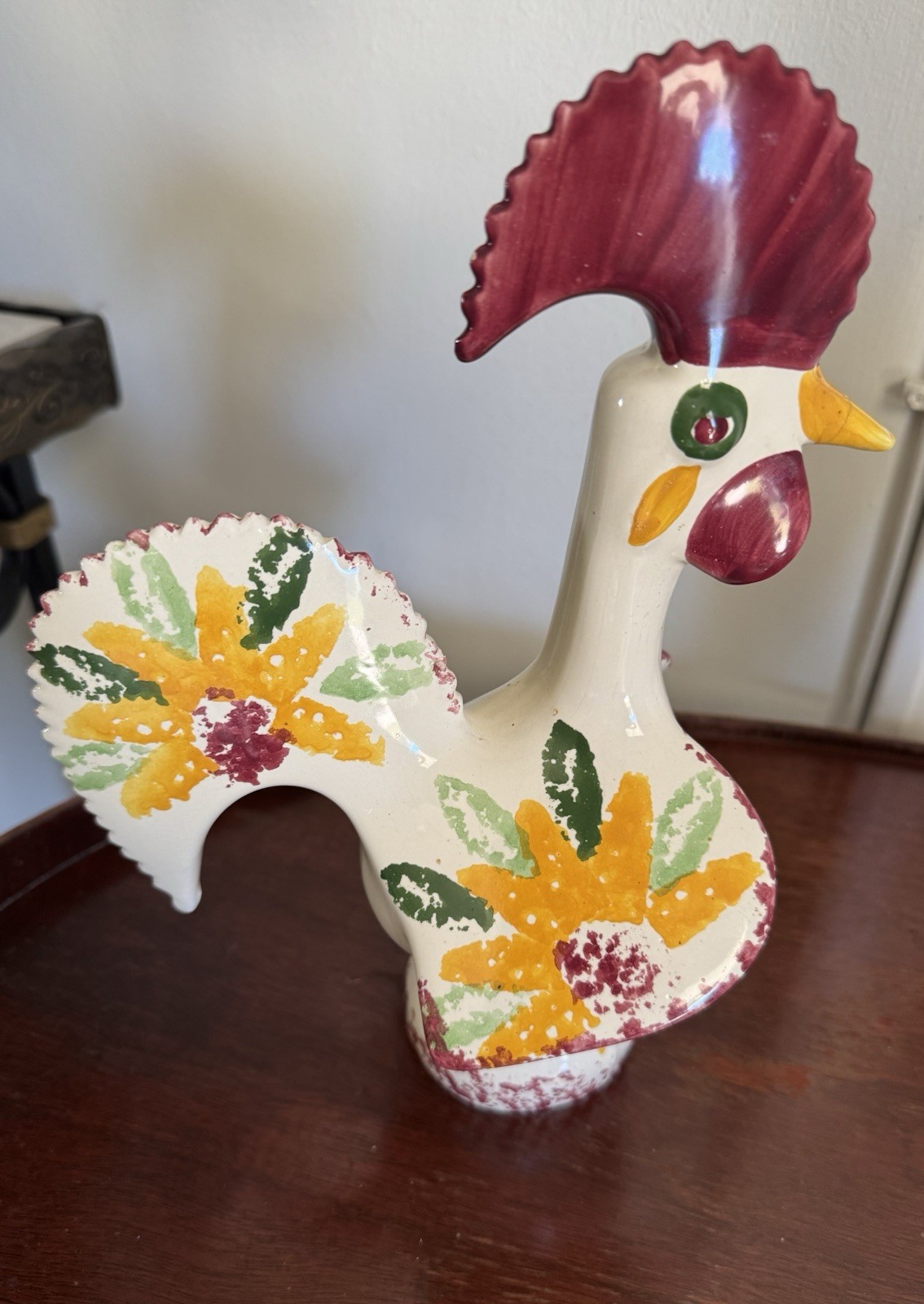 Hand-painted Vestal Alcobaça Rooster of Barcelos folk art TraditionaPortugal 10”
