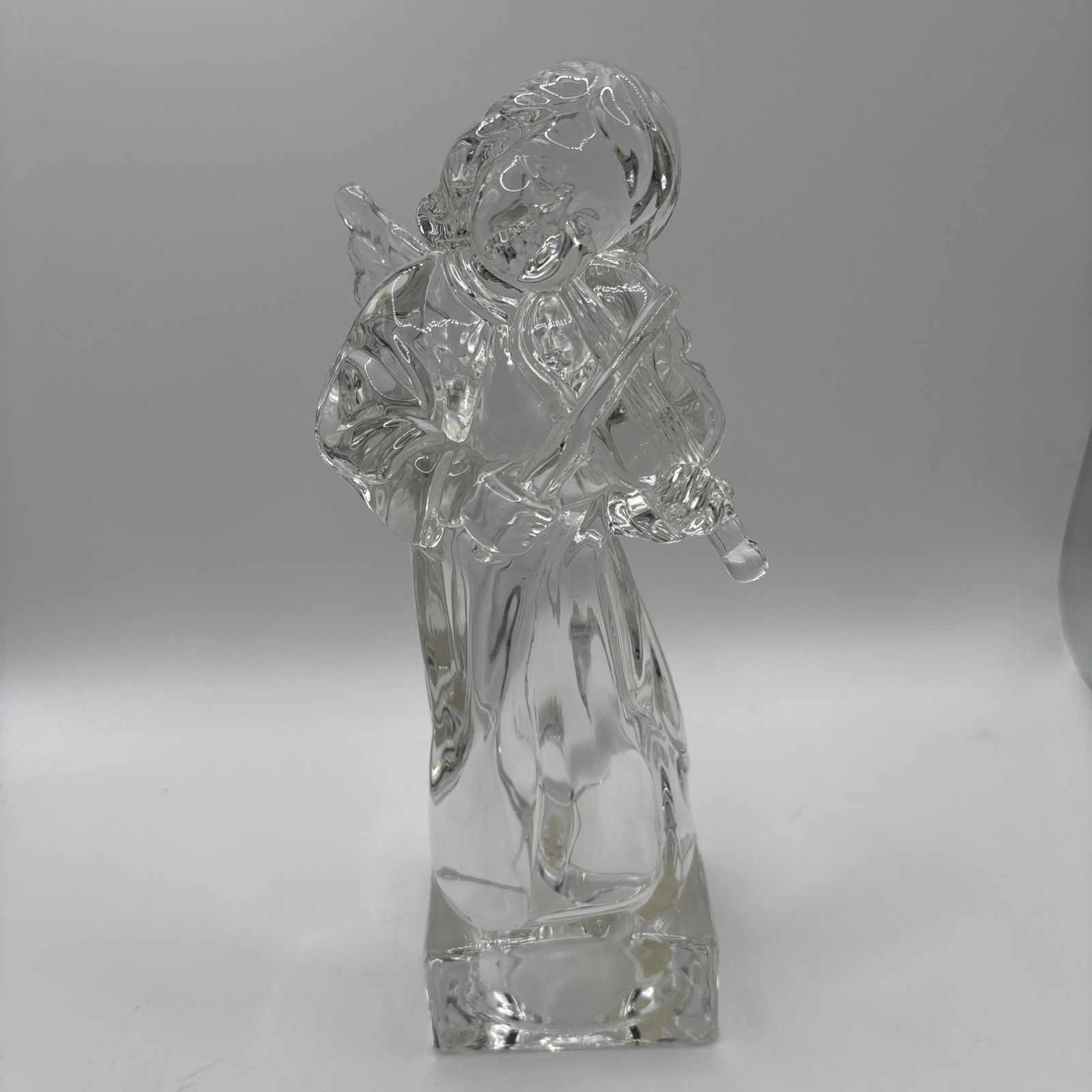 New Mikasa Herald Collection Full Lead Crystal Angel Playing Violin Figurine 8H