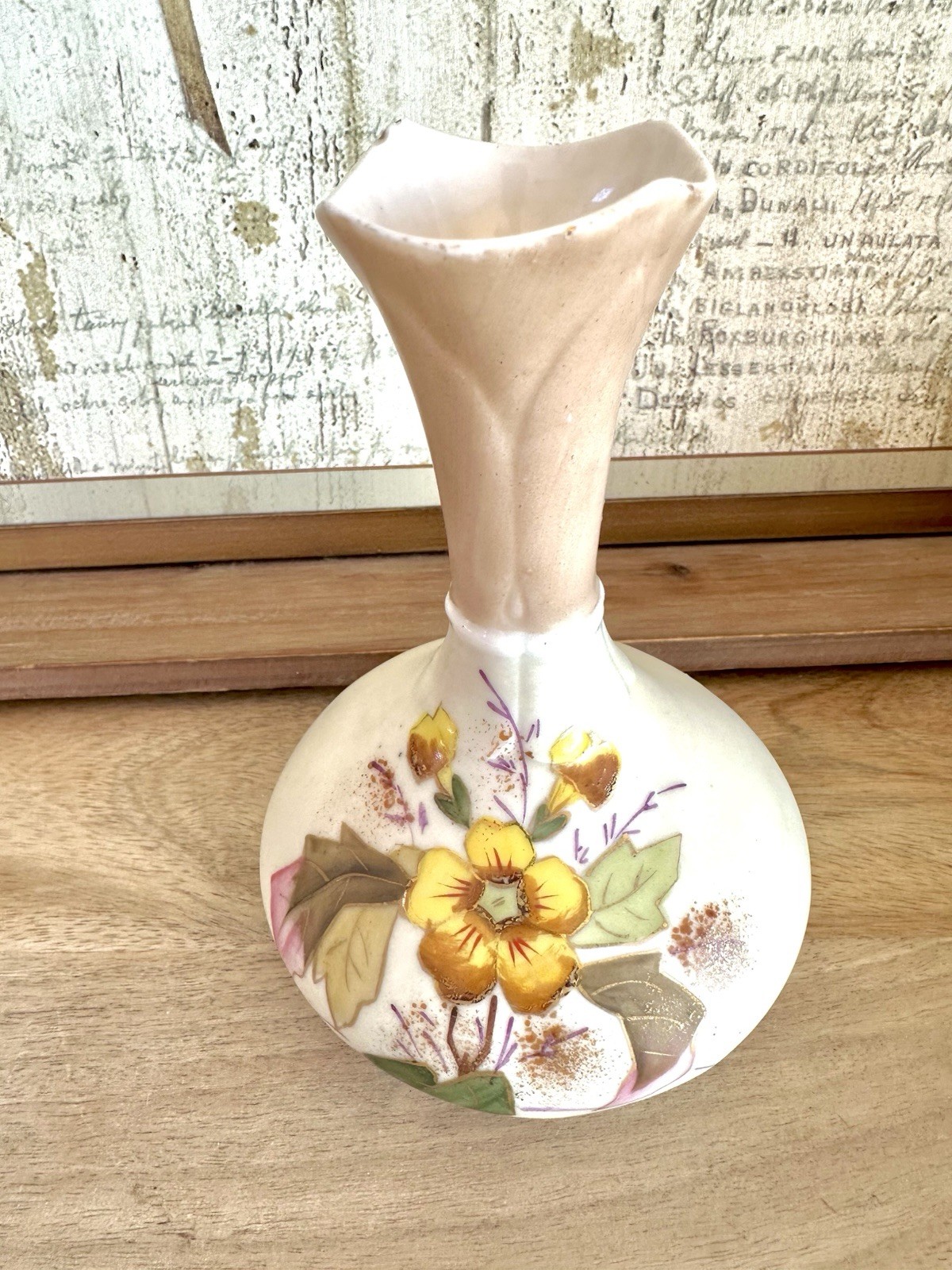 Antique Art Nouveau Fine Porcelain Bud Vase Robert Hanke (RH) Bohemia-(Austria)