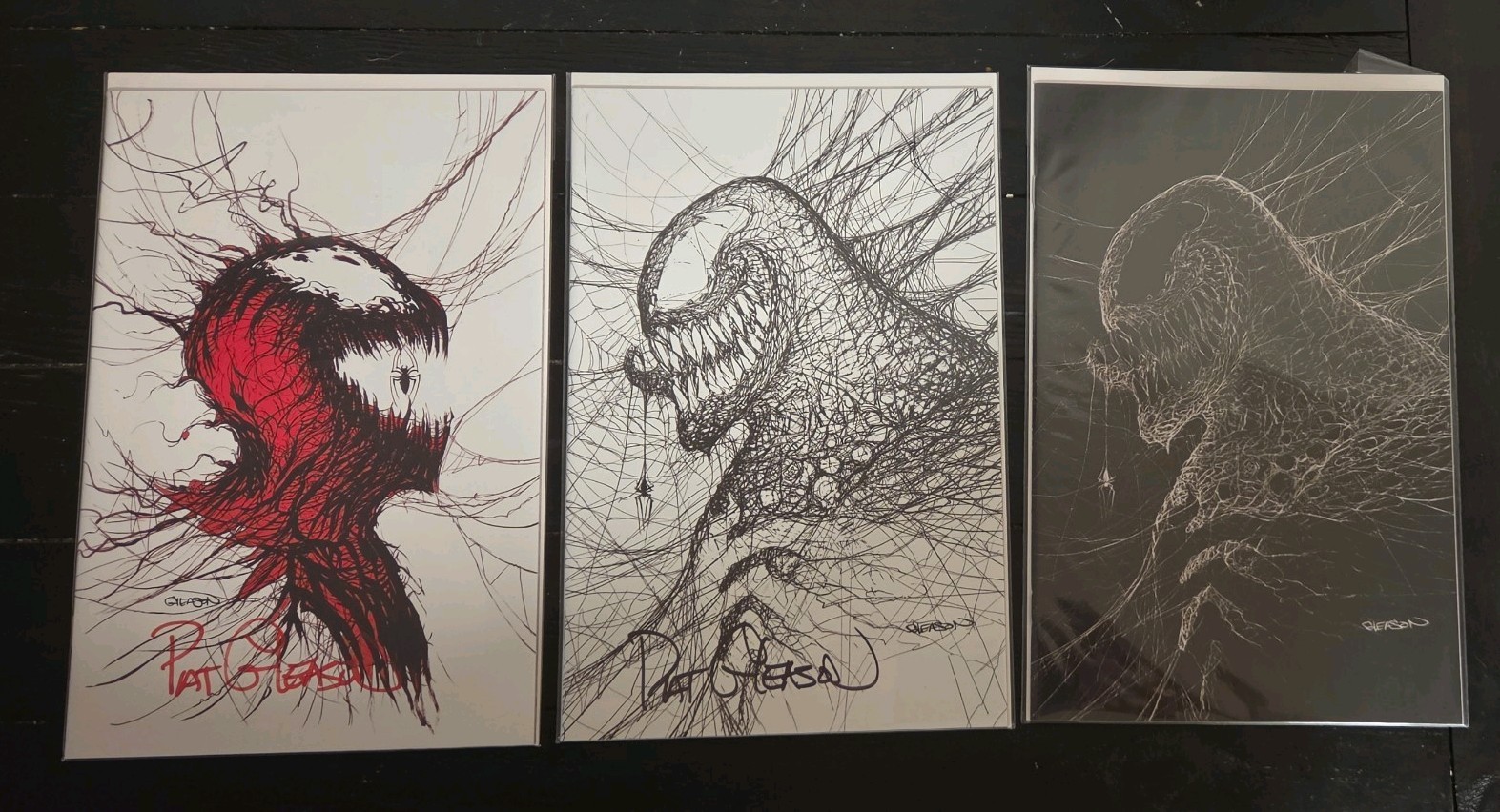 Venom/Carnage Signed Pat Gleason Variant Set with COA NM Venom/Carnage Signed Pat Gleason Variant Set with COA NM