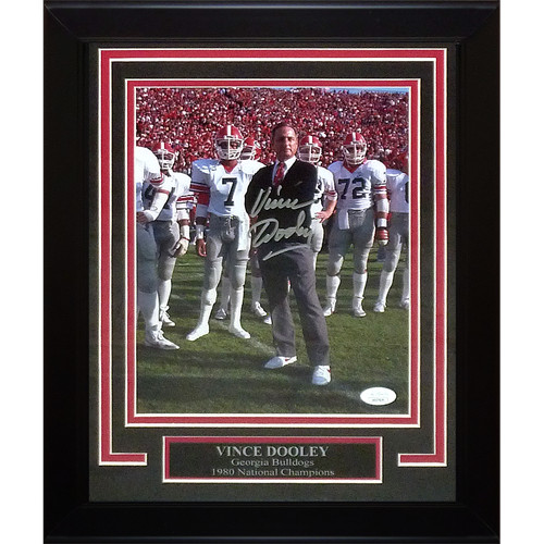 Vince Dooley Autographed Georgia Bulldogs Deluxe Framed 8x10 Photo - JSA Vince Dooley Autographed Georgia Bulldogs Deluxe Framed 8x10 Photo - JSA
