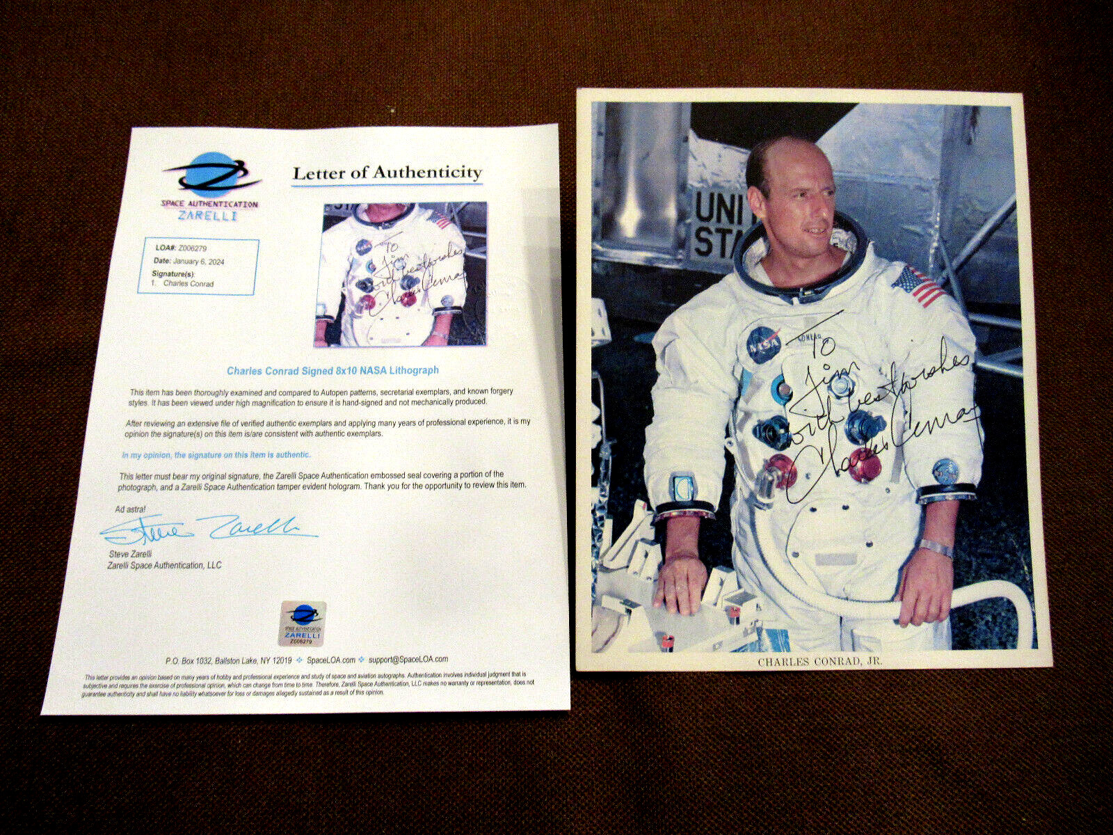 CHARLES PETE CONRAD APOLLO 12 ASTRONAUT SIGNED AUTO NASA LITHO PHOTO ZARELLI LT5 CHARLES PETE CONRAD APOLLO 12 ASTRONAUT SIGNED AUTO NASA LITHO PHOTO ZARELLI LT5