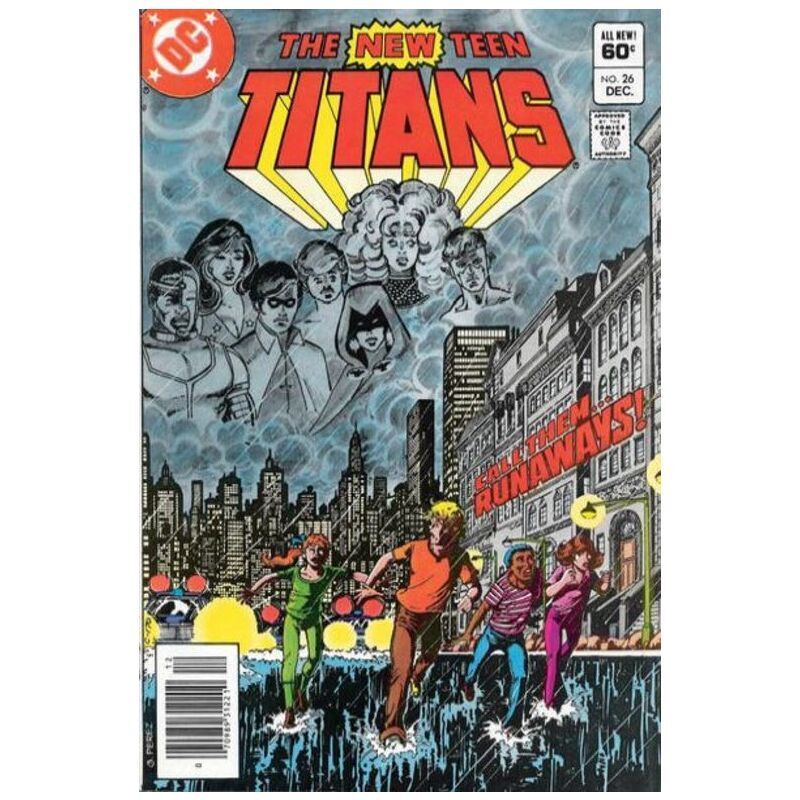 New Teen Titans (1980 series) #26 Newsstand in VF minus condition. DC comics [h\'