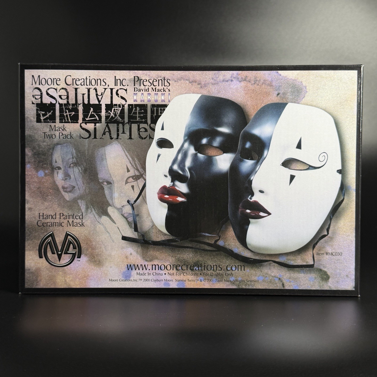 2001 MOORE CREATIONS David Mack’s Siamese Twins Masks - Limited Edition - New